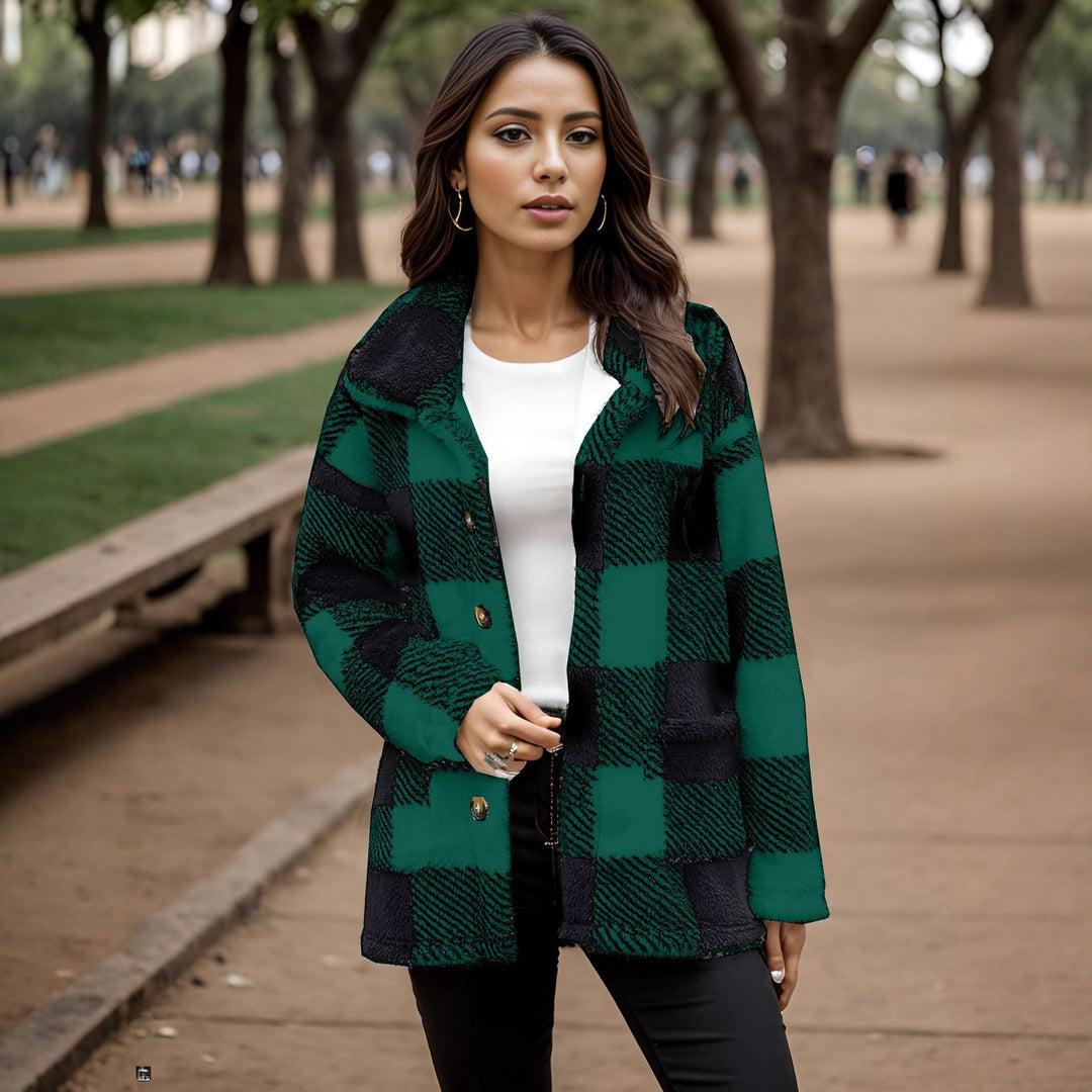 Damen Gemusterte Frottierjacke mit praktischen Taschen und trendigem Schnitt Drune