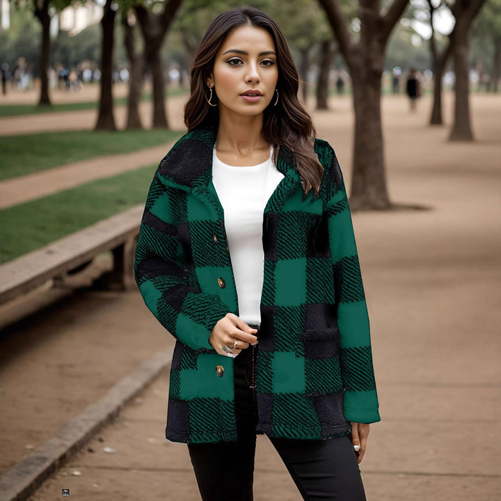 Damen Gemusterte Frottierjacke mit praktischen Taschen und trendigem Schnitt Drune