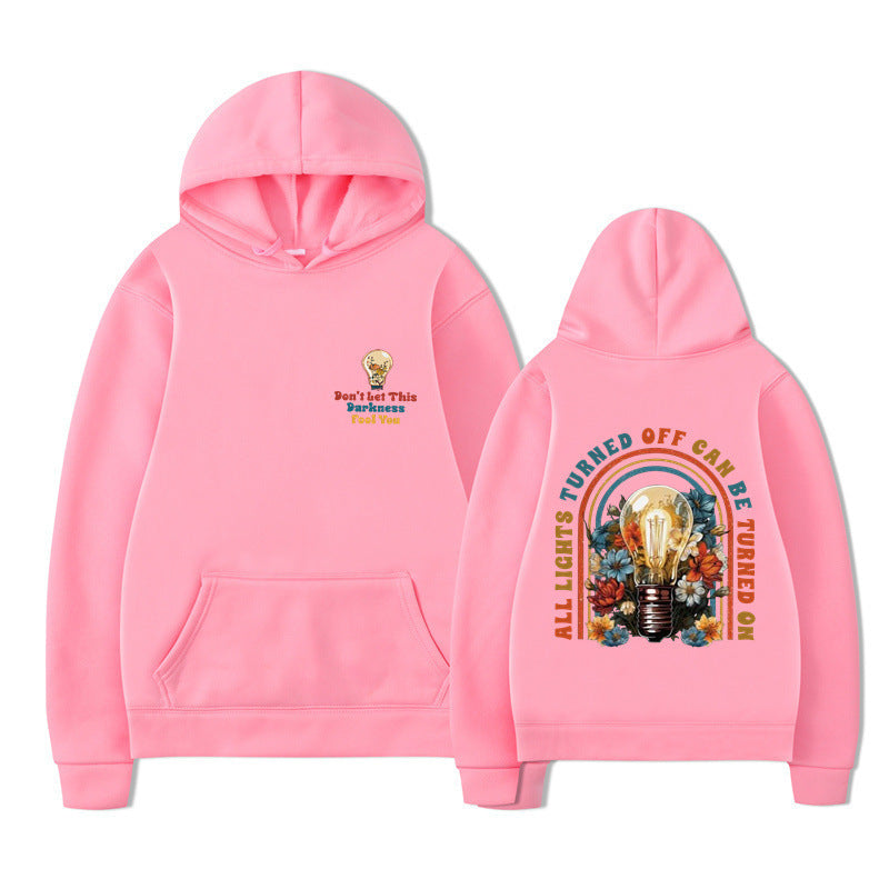 Damen Kapuzenpullover mit buntem Motiv und entspannter Passform Drune