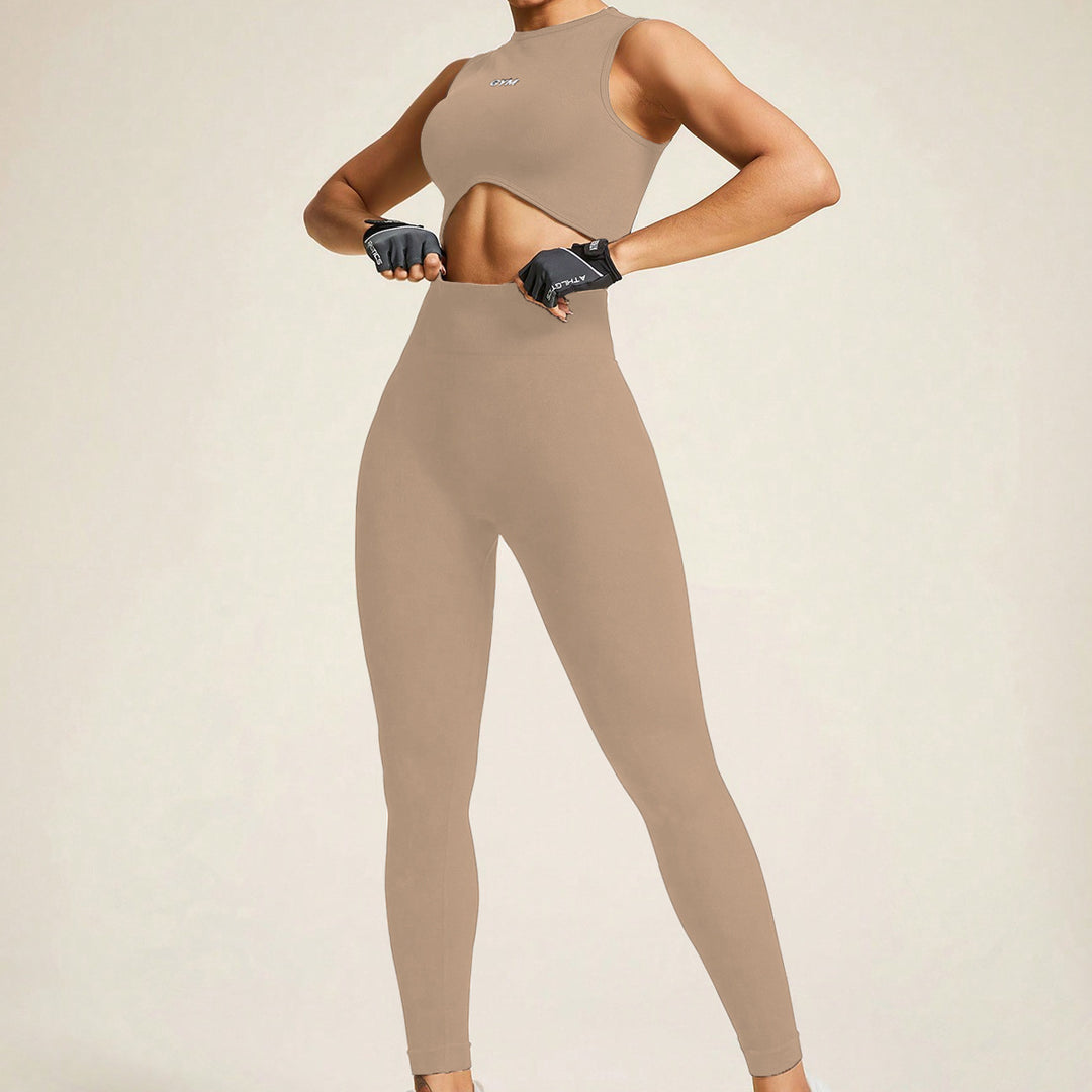 Damen Sportoberteil und Hochleistung Leggings Set Drune