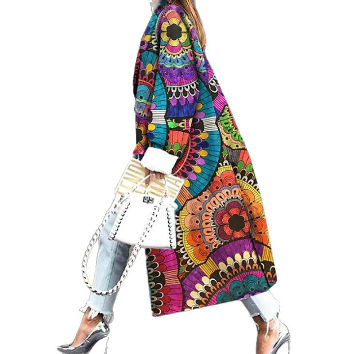 Damen Trendiger Kimono mit buntem Mandala-Muster Drune