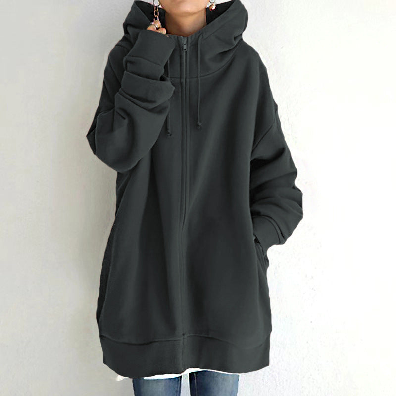Damen Kapuzenjacke im lässigen Oversized-Schnitt mit praktischen Taschen Drune