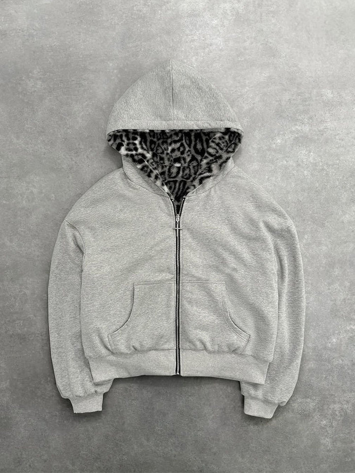 Damen Kapuzenpullover mit weichem Innenfutter und hochwertigem Reißverschluss Drune