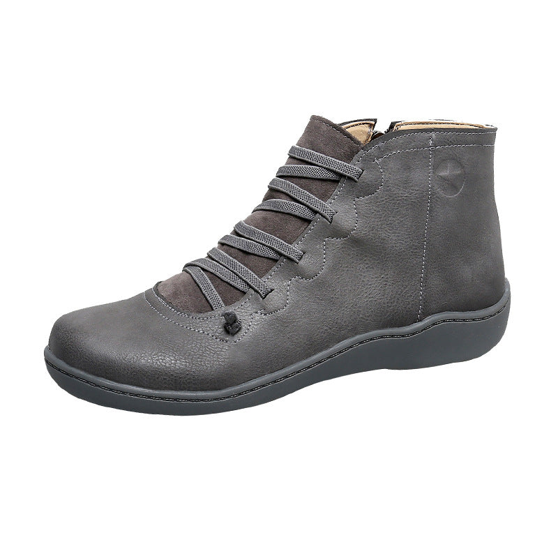 Damen komfortabler Schnür-Bootie mit ergonomischem Fußbett, weichem Schaft und flexibler Profilsohle Drune