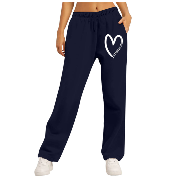 Damen Freizeithose mit einzigartigem Herzmotiv und elastischem Bund Drune