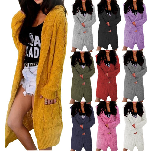 Damen Strickjacke mit modernem Zopfdesign und praktischen Taschen Drune