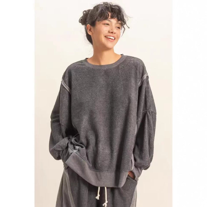 Damen Bequemer und stilvoller Oversized Pullover mit weitem Schnitt Drune