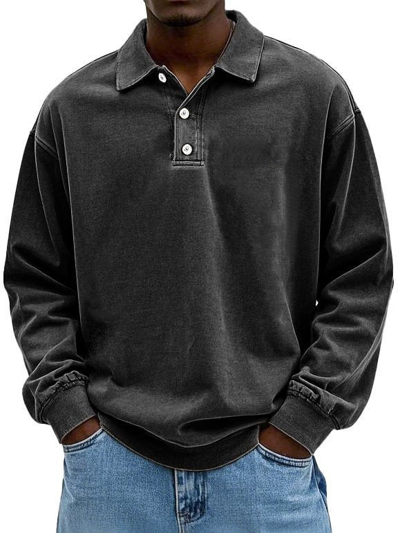 Herren Poloshirt mit Knopfleiste und lässigem Schnitt Drune
