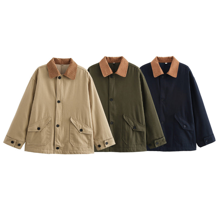 Damen Übergangsjacke mit klassischem Stehkragen und praktischen aufgesetzten Taschen Drune
