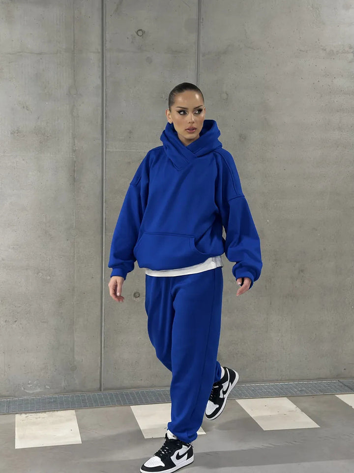 Damen Hoodies und Jogginghose Set Drune
