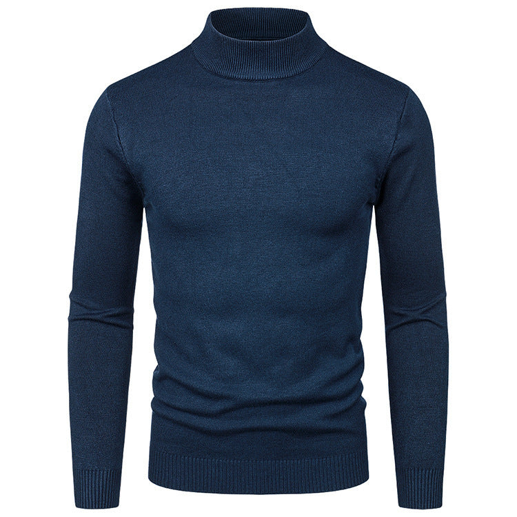 Herren Hochwertiger Rollkragenpullover aus feiner Baumwolle Drune
