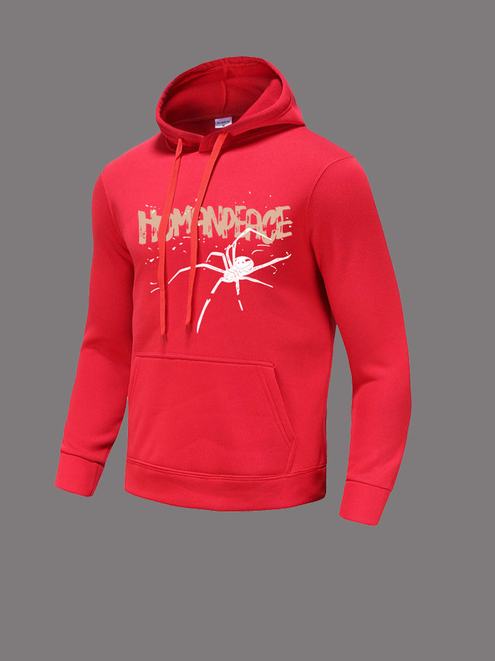 Damen Kapuzenpullover mit kreativem Spinnenmotiv und bequemer Passform Drune