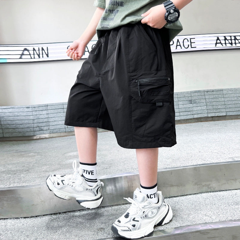 Herren Cargo-Shorts mit seitlichen Reißverschlusstaschen von Drune