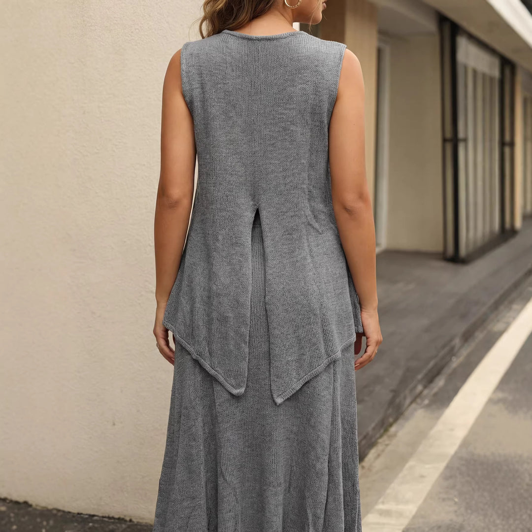 Damen lässiges Tragekleid aus leichtem Strickmaterial Drune