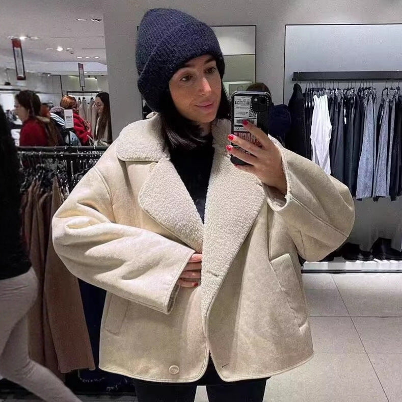 Damen modische Fleecejacke mit weichem Innenfutter Drune