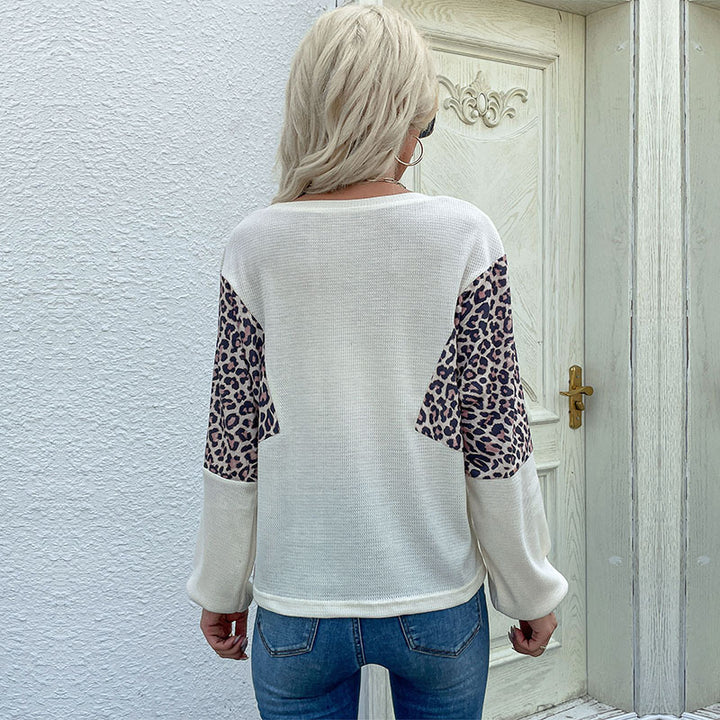 Damen lässiger Pullover mit modernen Animal-Print-Details Drune