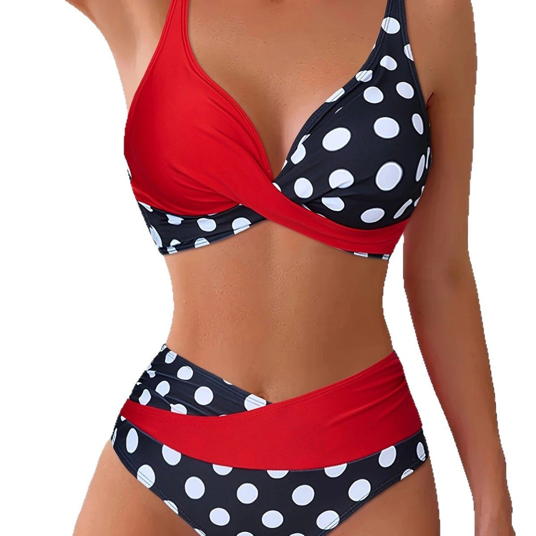 Damen Bikini-Set mit innovativem Wickeldesign und hochgeschnittenen Shorts Drune