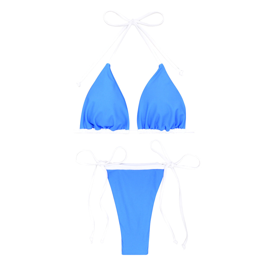 Damen Triangel-Bikini mit verstellbaren Trägern und raffinierten Rüschendetails Drune