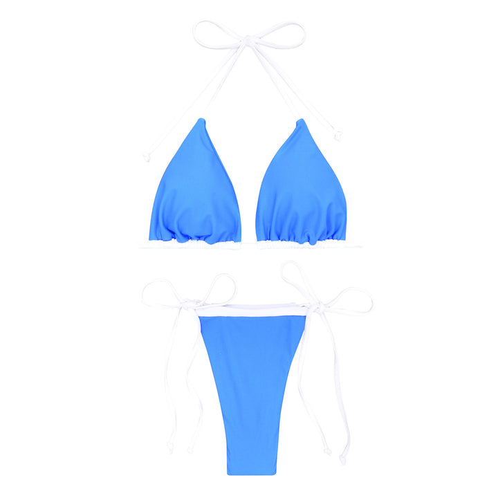 Damen Triangel-Bikini mit verstellbaren Trägern und raffinierten Rüschendetails Drune