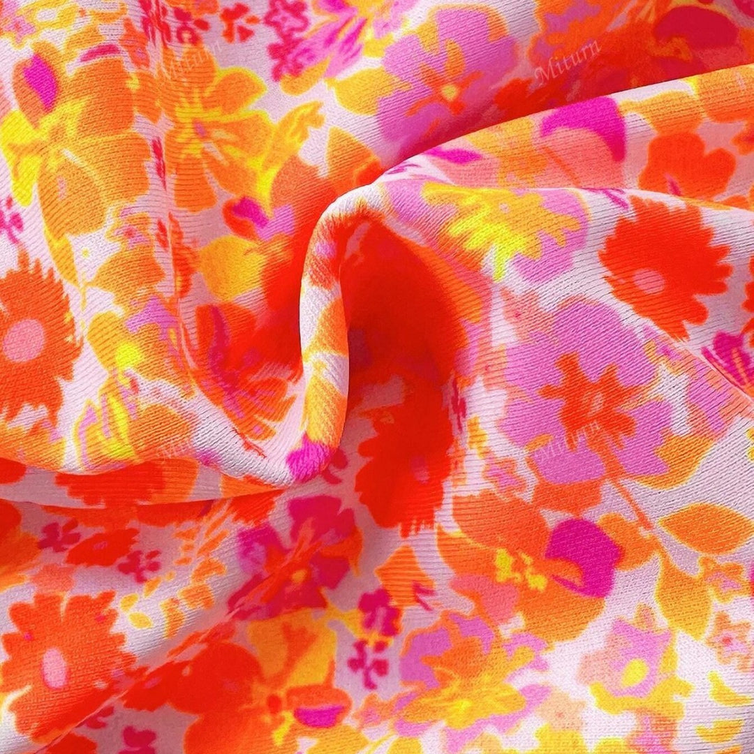 Damen Bikini-Set mit romantischen Rüschendetails und hohem Taillenbund Drune