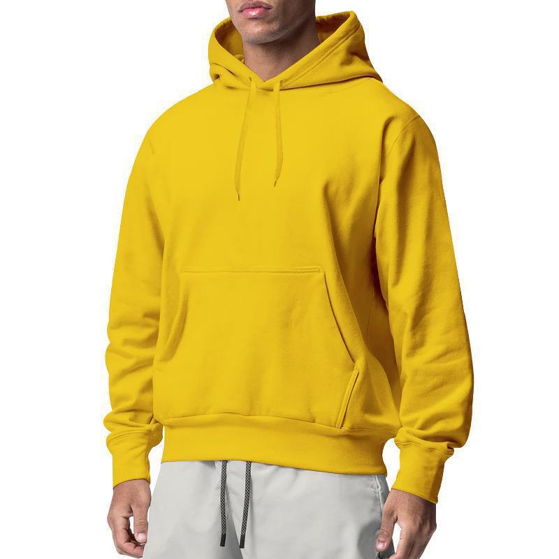Herren nan Premium-Kapuzenpullover mit Kängurutasche, innen angerautem Fleece, verstärkter Nackennaht und geripptem Saum Drune
