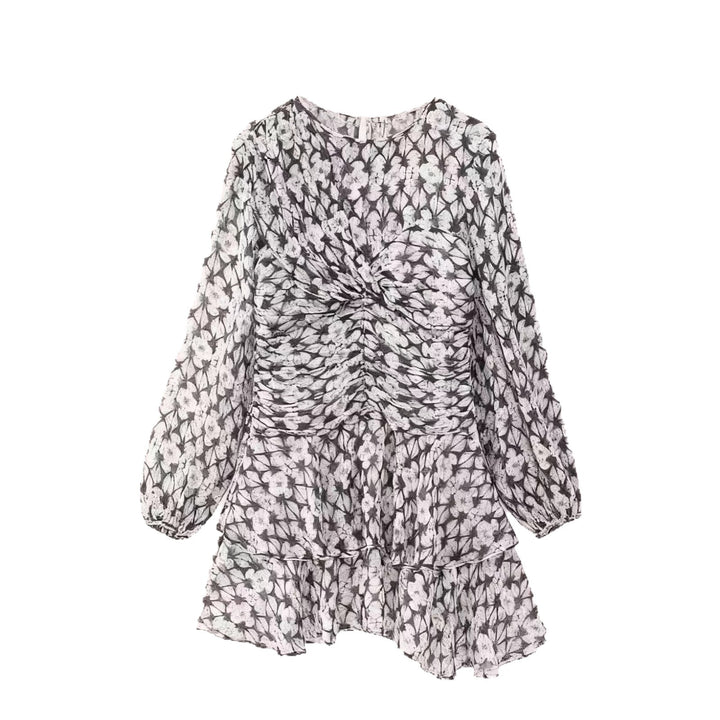 Damen Minikleid mit floralem Design und lässigem Schnitt Drune