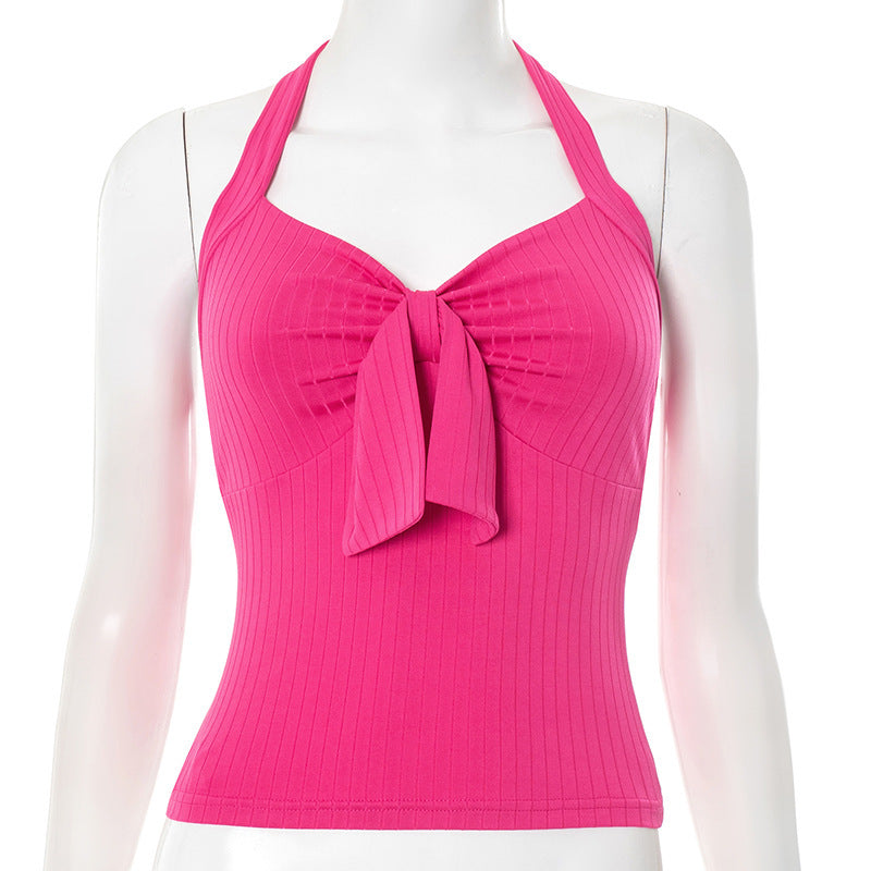 Damen Haltertop mit stilvollem Knoten und schmalem Schnitt Drune