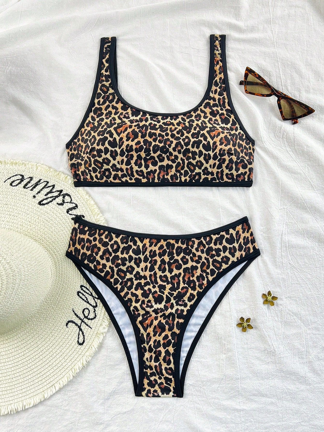 Damen Sportlicher Bikini-Set mit modischen Akzenten Drune