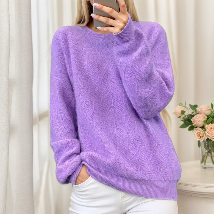 Damen weicher Strickpullover mit elegantem Muster Drune