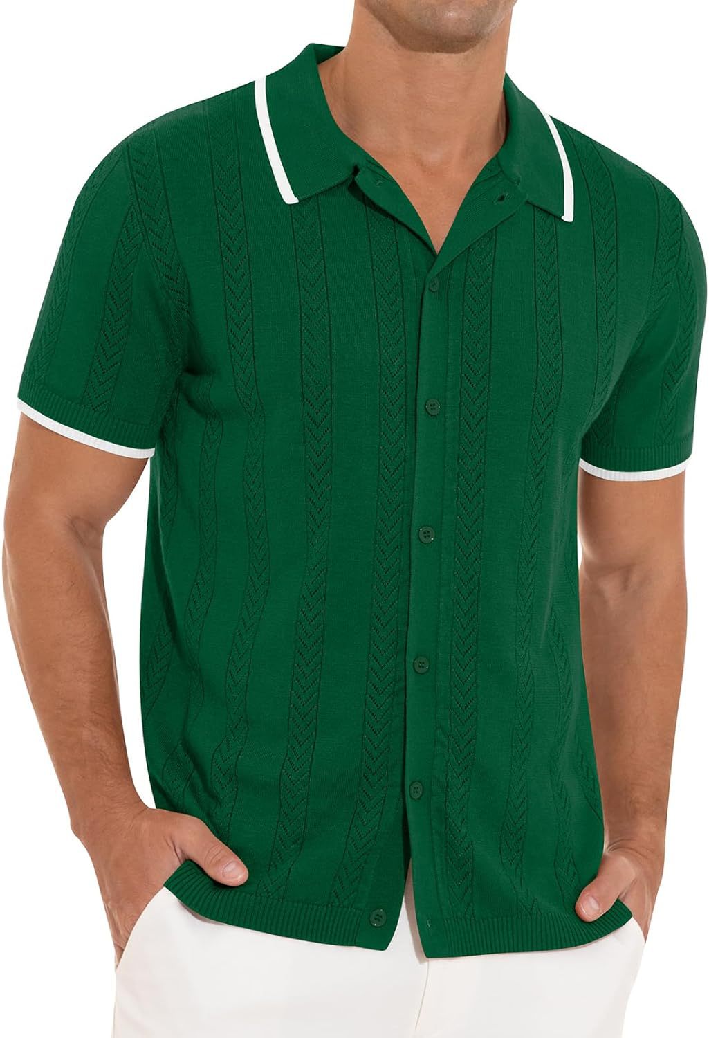 Herren Kurzarmpoloshirt mit strukturiertem Design Drune