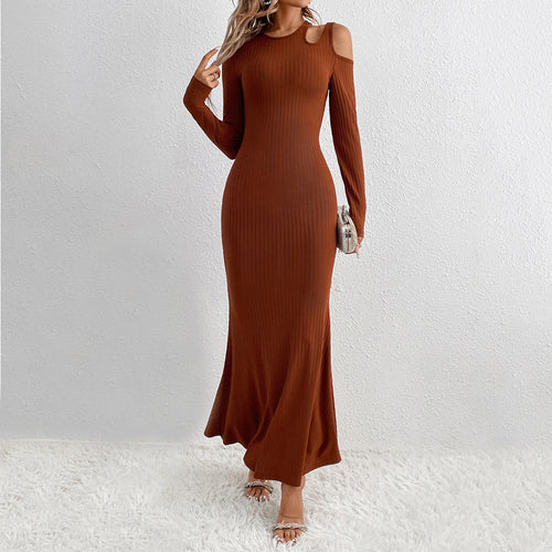 Damen Maxikleid mit elegantem Cut-Out-Design und figurumspielendem Schnitt Drune