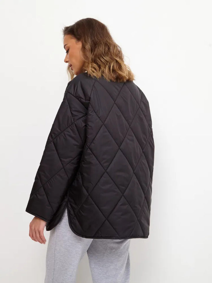 Damen gesteppte Freizeitjacke mit hoch geschlossenem Kragen und modischem Schnitt Drune