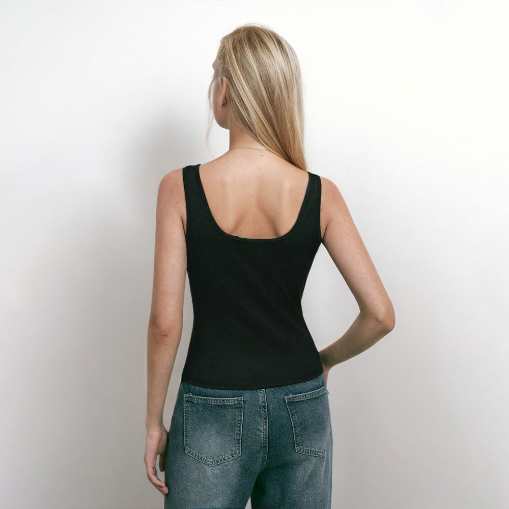Damen Premium Bodycon Top mit asymmetrischem Ausschnitt und elegantem Detail Drune