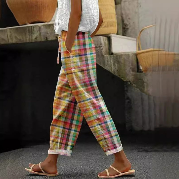 Damen Karierten Sommerhose Drune