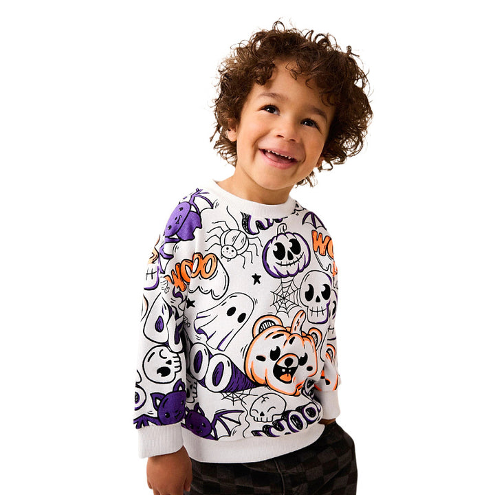 Jungen Sweatshirt mit fröhlichem Halloween-Motiv Drune