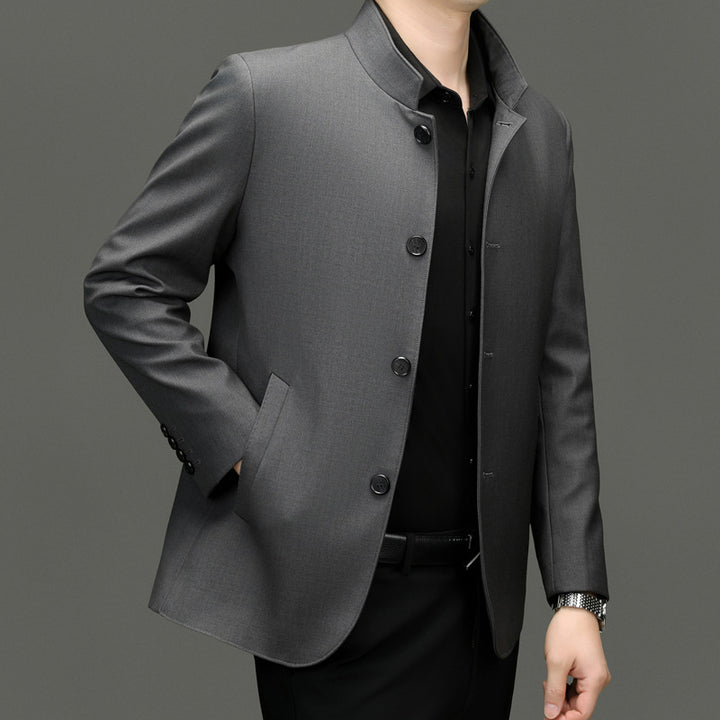 Herren modische Übergangsjacke mit hohem Kragen und elastischen Bündchen Drune