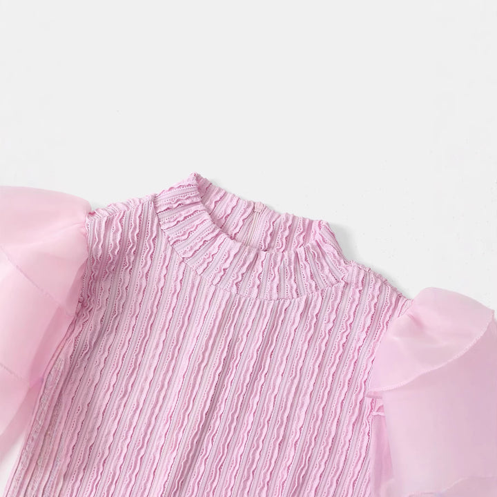 Damen Strickkleid mit Puffärmeln Drune