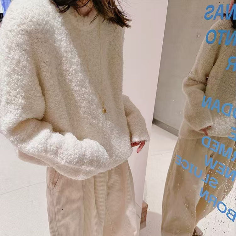 Damen Kuscheliger Oversized Pullover aus weichem Material Drune