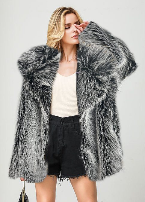 Drune | Kunstfellmantel - Aussagekräftige Winteroberbekleidung - Voluminöses Design - Kältewetter-Chic