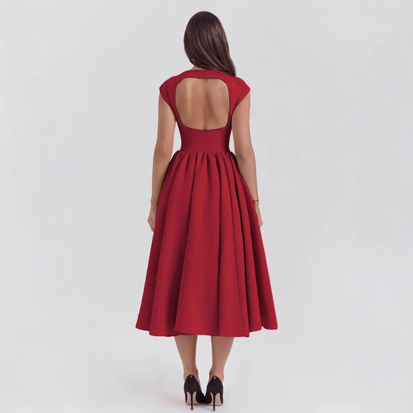 Damen Cocktailkleid mit schickem A-Linien-Schnitt und eleganter Taillierung Drune