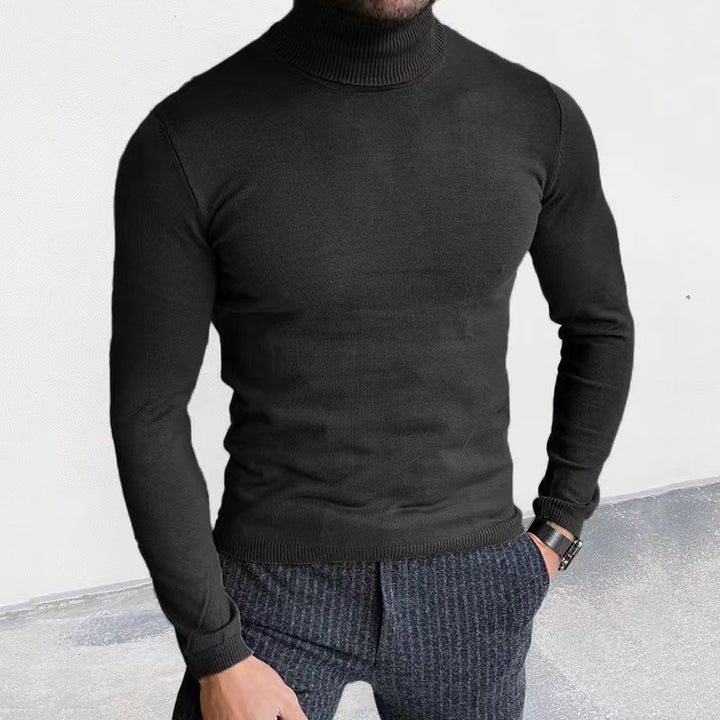 Herren nan Slim-Fit Rollkragenpullover aus Feinstrick mit geripptem Stehkragen und elastischem Bund Drune