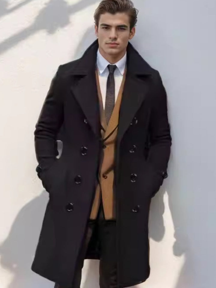 Herren eleganter Woll-Mantel Drune