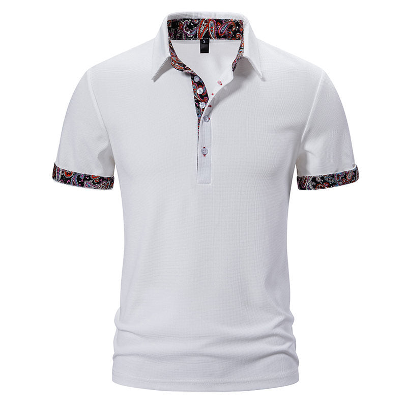 Herren modisches Poloshirt mit buntem Kragen und komfortablem Schnitt Drune