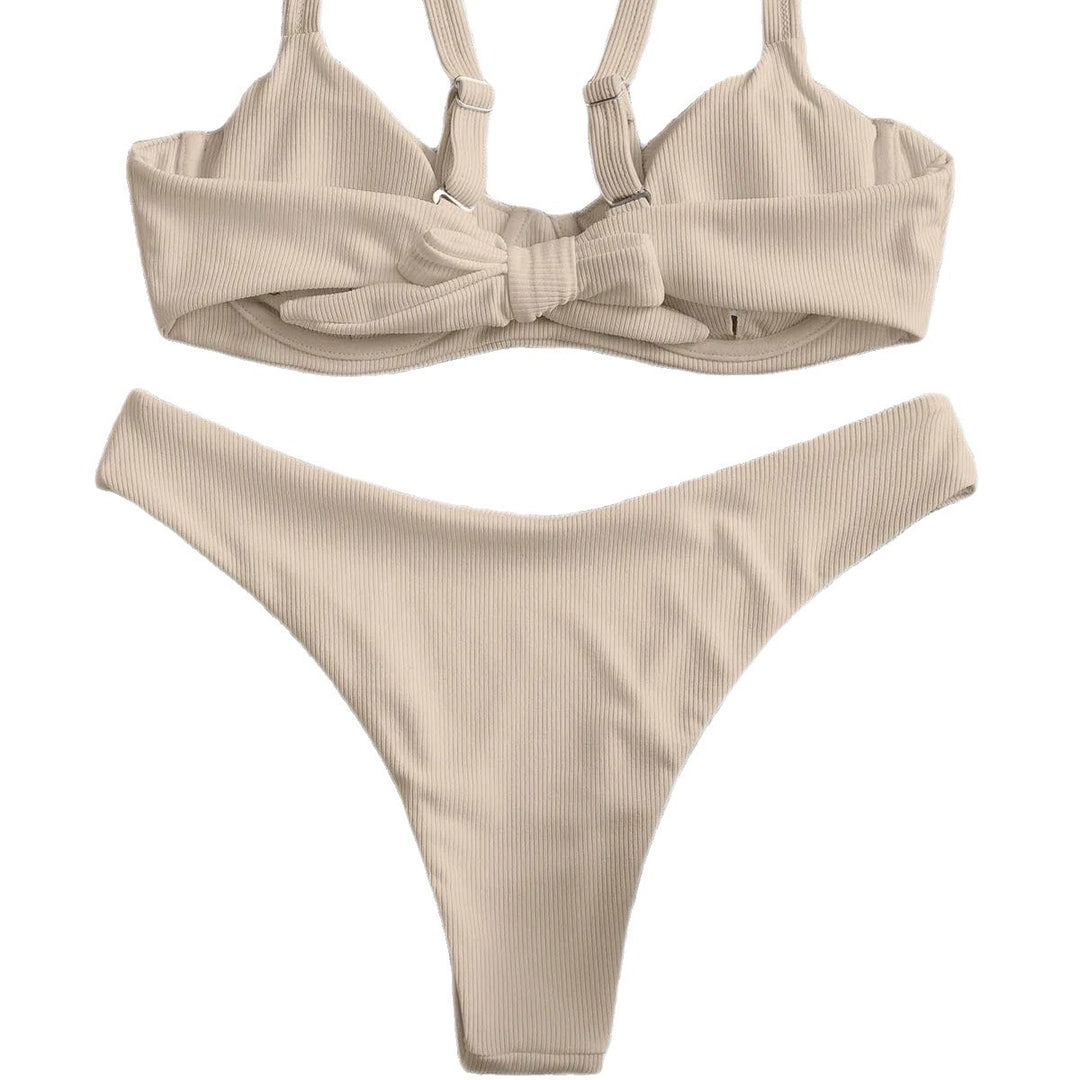 Damen Triangel-Bikini-Set mit schnittiger Form und gepolstertem Oberteil Drune