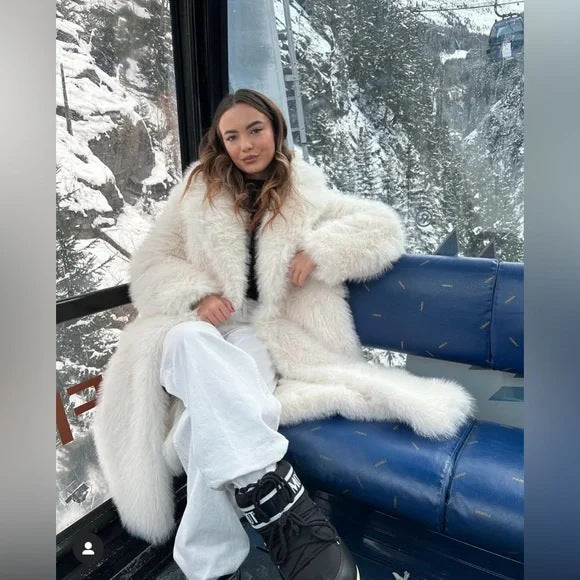Damen Extravagante Kunstpelzjacke Drune