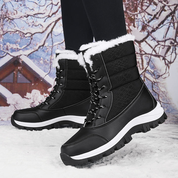Damen Winterstiefel mit rutschfester Sohle und wärmendem Futter Drune