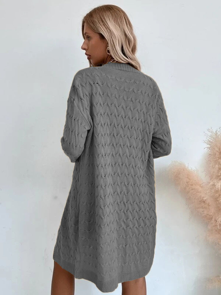 Damen Strickjacke mit modernem Muster und lässigem Schnitt Drune