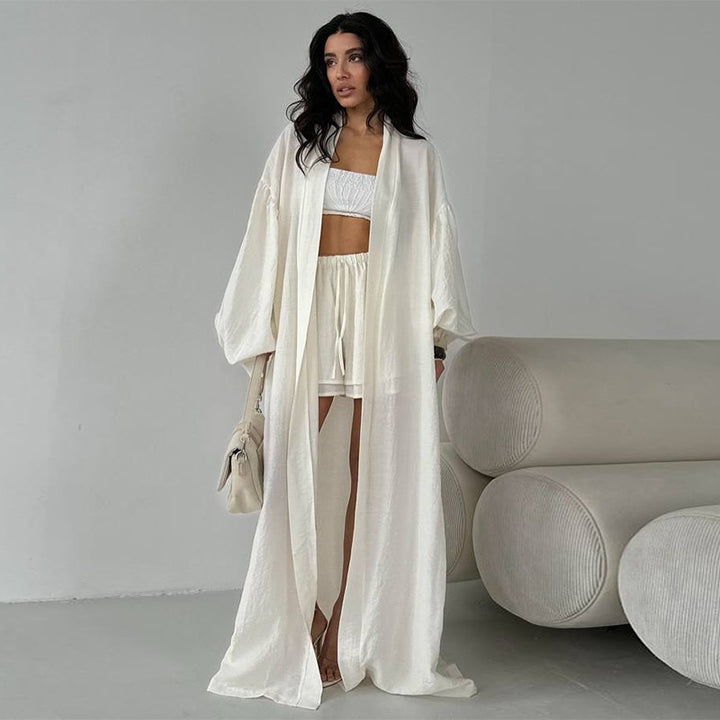 Damen elegantes und luftiges Kimono-Set Drune