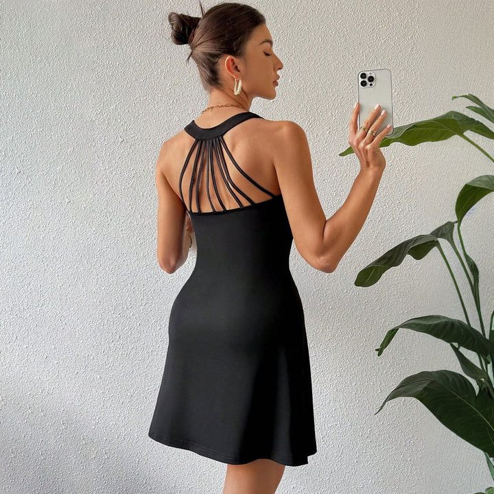 Damen Sportliches Freizeitkleid mit Racerback-Design Drune