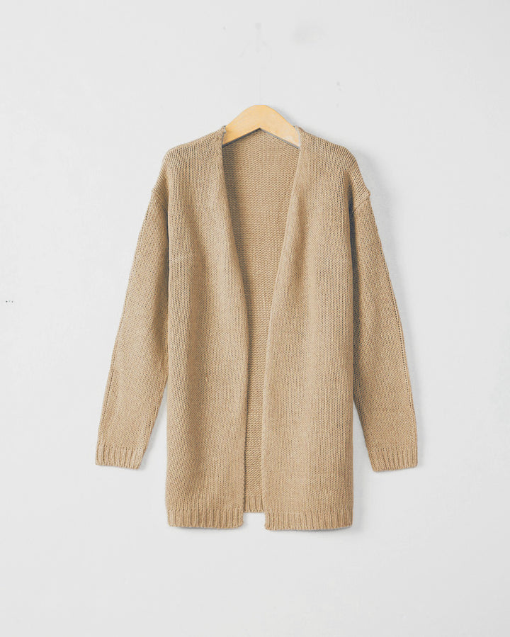Damen Offene Strickjacke mit lässigem Schnitt und Taschen Drune
